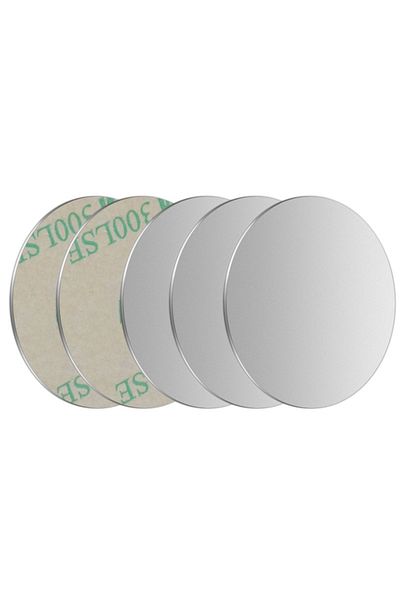 WSSHE 5pcs Silver 40mm Magnetic Metal Plate For Car Phone Holder Universal Iron Sheet Disk Sticker Mount M