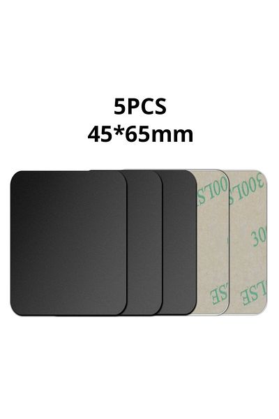 Choice 5pcs Black 45x65mm Magnetic Metal Plate For Car Phone Holder Universal Iron Sheet Disk Sticker Mount