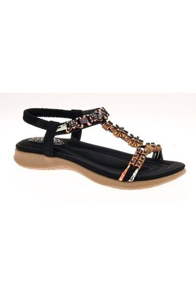 Voyager Women's Comfortable Soft Sole Sandals with Beaded Accessories B320