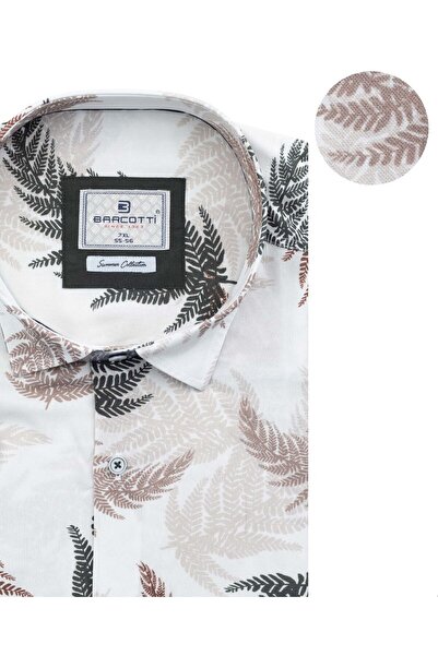 tambattal Πουκάμισο μεγάλου μεγέθους με σχέδιο βισκόζης κοντό μανίκι (φαρδιά άνετη εφαρμογή)