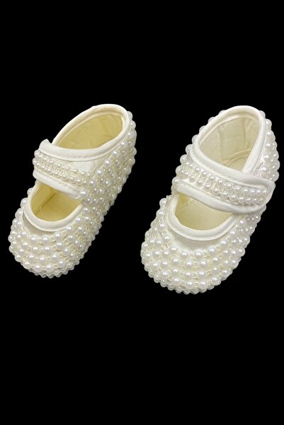 Massaltay حذاء لؤلؤي للفتيات حديثي الولادة - مناسب للفصل في المستشفى والولادة