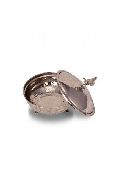 Tanemce Defne Sugar Bowl 14 cm Hand Forged Nickel Sugar Bowl