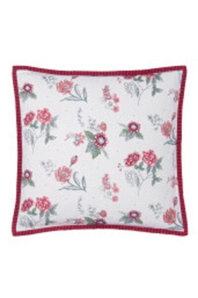 Clayre & Eef Cotton Pillowcase Flowers Red 40*40 cm