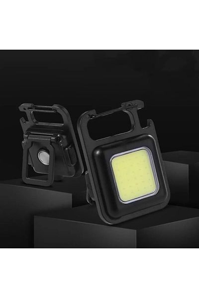 KARAKER Rechargeable LED Flashlight with Magnetic Base, Flashlight Tripod and Keychain