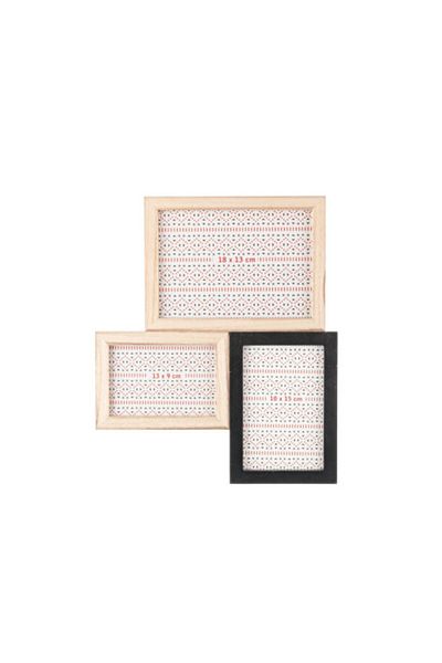 Bizzotto Wall-mounted photo frame in black wood and glass Minimal 27 cm x 1.2 cm x 32 h
