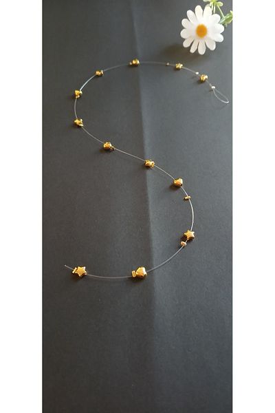 tutu tasarım alaçatı Hair Bead Yellow Star and Heart Figured Hair Bead