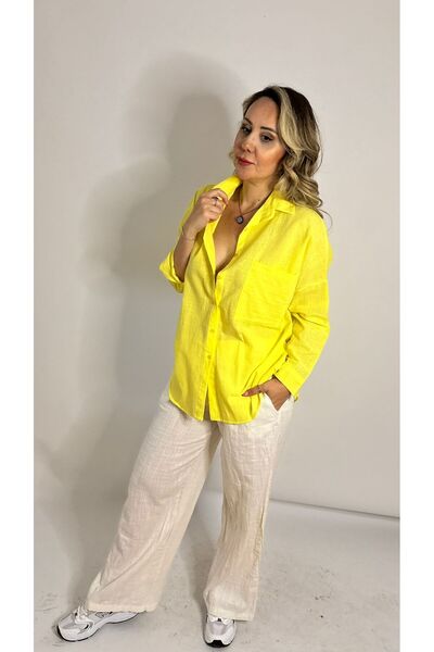 HT Boutique Keten Karışımlı Gömlek