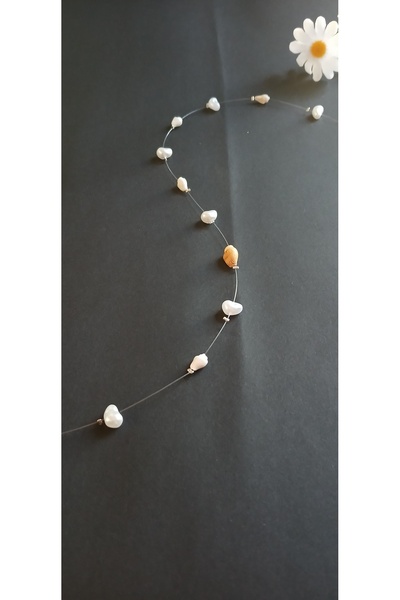 TUTU DESİGN Hair Bead Pearl and Seashell Hair Jewelry