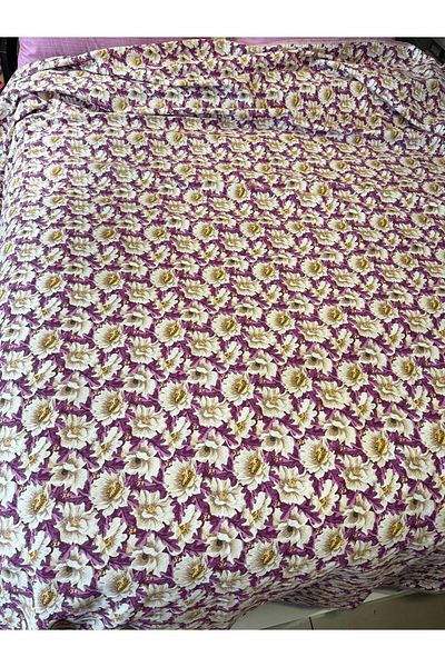 ŞENER HOME Daisy Pattern Printed 200X240 Cm. Double (Battal) Single Pike