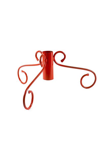 Decorer Red wrought iron Christmas tree stand 40 cm x 28 H