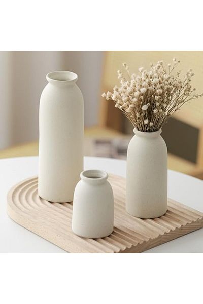 Generic Ceramic Vase Set, Set of 3, Home Decorative Flower Vases, Modern Decor, Pampas Grass Vase, Dried Flo