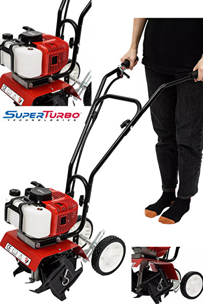 SUPERTURBO Germany 20HPX Motor Çelik Şanzıman Benzinli Ot Çalı Biçme Tekerlekli Mini Çapalama Toprak Çapası