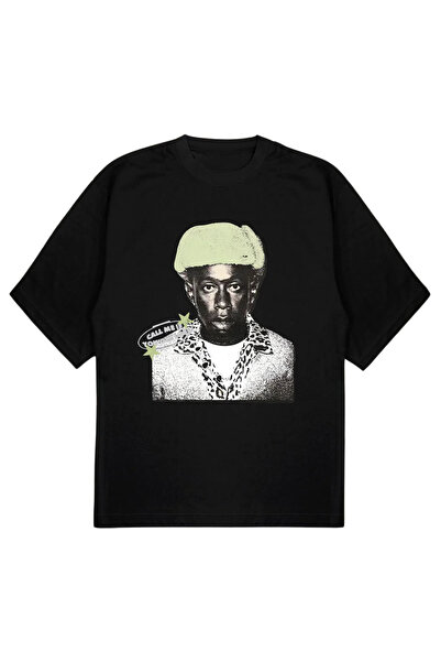 SVART WEAR Tricou supradimensionat TTC CALL ME, call me if you get lost, negru