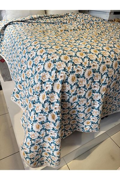 ŞENER HOME Daisy Pattern Printed 200X240 Cm. Double (Battal) Single Pike