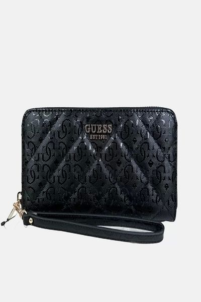 Guess Laurel Slg Large Zip Around Women's Black Wallet Swgg8500146-Bla