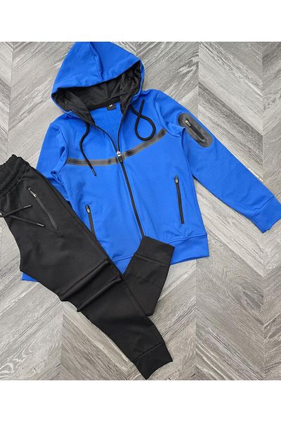 ESKİŞEHİR YUMURCAK Boy's Diver Fabric Hooded Tracksuit Set