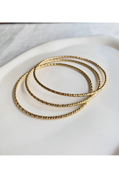 DEMOKAN Steel Colored Women's Bracelet - Serrated Ajda Model