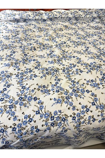 ŞENER HOME Plum Branch Pattern Printed 200X240 Cm. Double (Battal) Single Pike