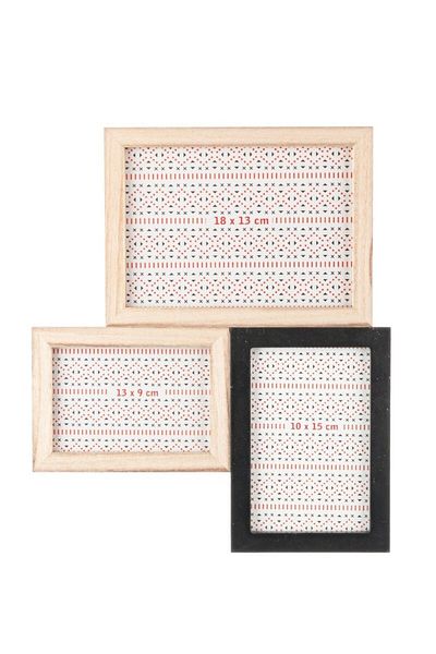 Bizzotto Wall-mounted photo frame in black wood and glass Minimal 27 cm x 1.2 cm x 32 h