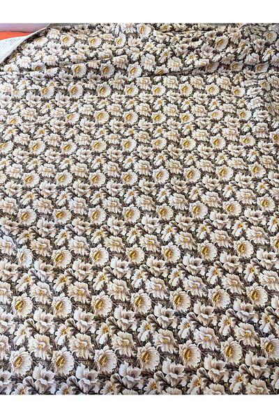 ŞENER HOME Daisy Pattern Printed 200X240 Cm. Double (Battal) Single Pike