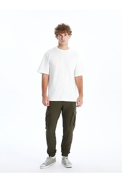 LC Waikiki XSIDE Ecru Crew Neck Βαμβακερό ανδρικό μπλουζάκι S52693Z8NVY25
