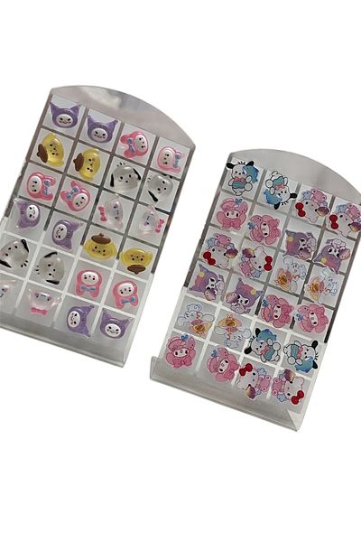 alpikom 2 Pcs 3D Character Design Needle Children's Cube Earring for Earring with Ear Hole