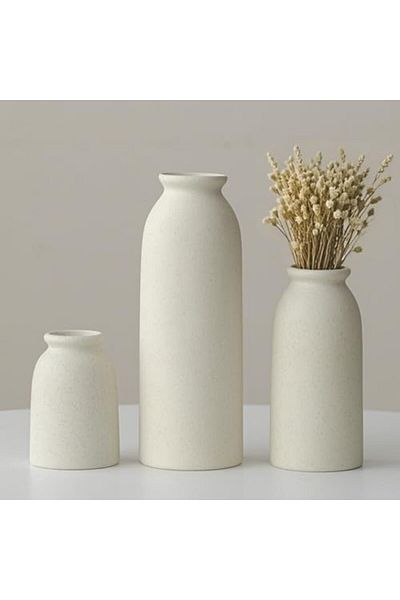 Generic Ceramic Vase Set, Set of 3, Home Decorative Flower Vases, Modern Decor, Pampas Grass Vase, Dried Flo