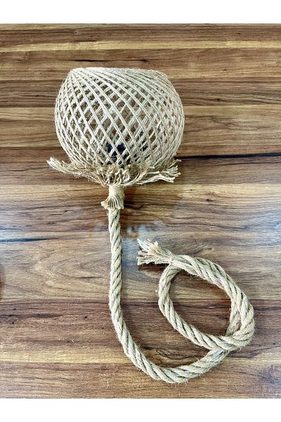 aybükpabuç "Decorative Rope Chandelier - Handmade Rustic Lamp |   Natural Rope Ceiling Lighting |   Bohemian & Vintage Style”