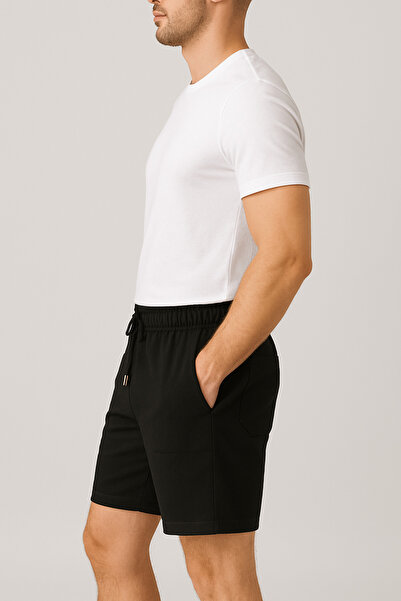 ESFA BELİ LASTİKLİ KORDONLU CEPLİ KAPRİ ŞORT