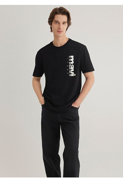 Mavi Jeans Printed Loose Fit (Comfortable Fit) T-Shirt