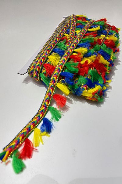 Limelia Colorful Thin Tassel Fringe Decorative Ribbon