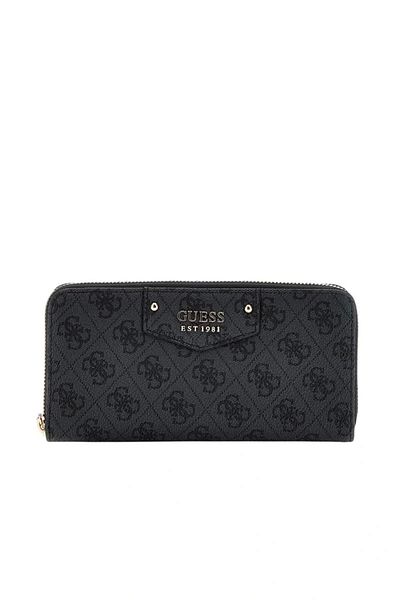Guess Eco Brenton Slg Lrg Zip Around Women's Anthracite Wallet Swbg8390146-Clo