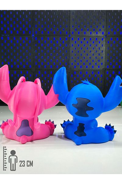 Suelo Butik Giant Size! 26cm Stitch and Angel Figure Stitch and Lilo Movie Characters Figure Toys (2 Pieces)