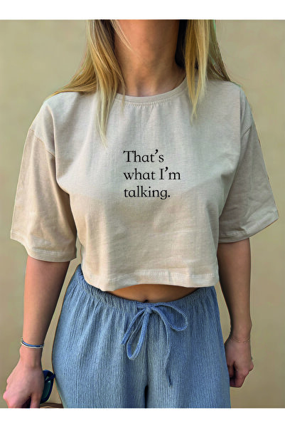 Club Space Astro Women's Oversize Crop T-Shirt – “That's What I'M Talking” Cl...