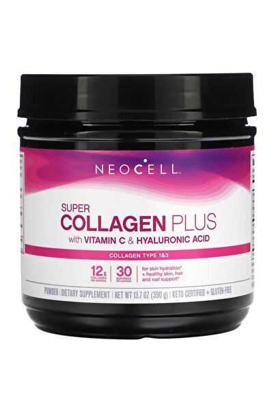 Neocell Super Collagen Peptides 13.7 oz Grassfed Bovine With Hyaluronic Acid and Vitamin C Non-GMO
