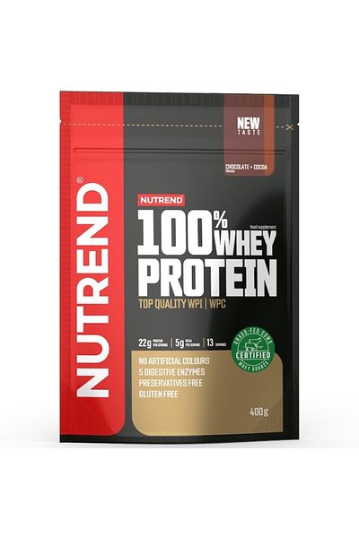 Nutrend 100% Whey Protein, 400 G, Chocolate & Cocoa