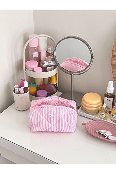 Lulishop Розова лента плат грим чанта MEDIUM SIZE