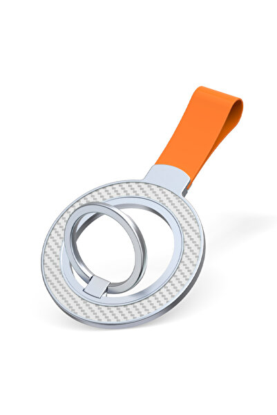 Choice حامل هاتف مغناطيسي مزدوج الجوانب باللون الفضي البرتقالي مع مسند لهاتف ...