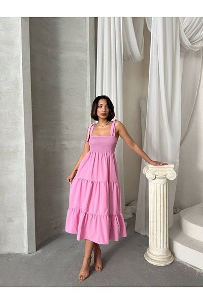 S&A Collectionn Rochie confortabilă pentru femei, cu bretele groase, cu gipessat până la genunchi