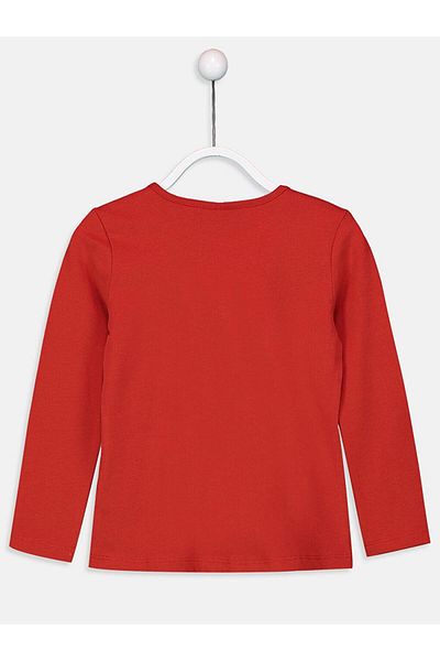 LC Waikiki Tricou pentru fete cu mânecă lungă de bază cu gât rotund (0S)