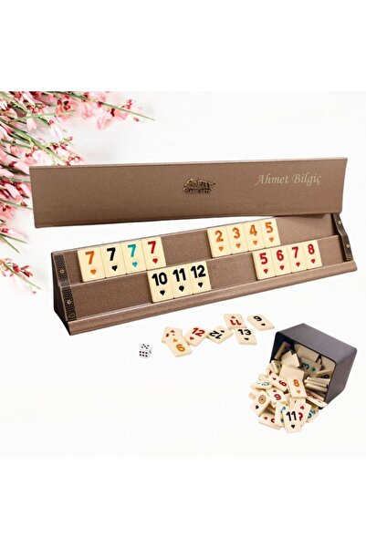 Star Gold Pearl Wooden Okey Set