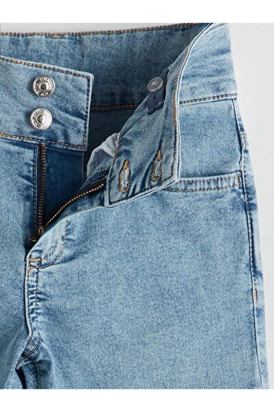 LC Waikiki LCW Beli Ayarlanabilir Lastikli Kız Çocuk Jean Pantolon
