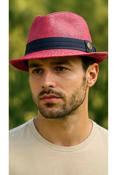 LAGRANZE Summer Straw Premium Jackson Fedora Men's Hat