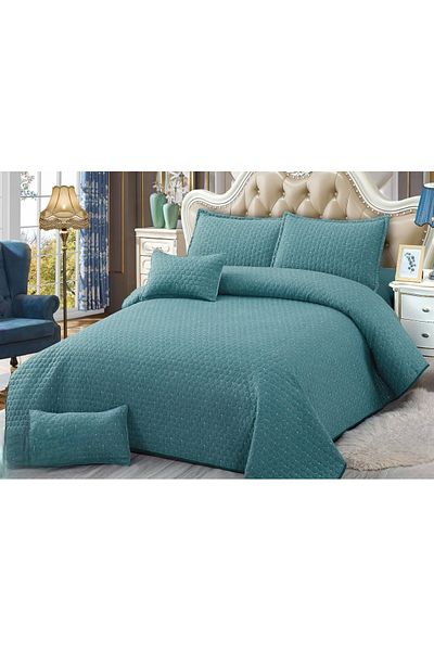 CHIRASO CHIRASO Duvet Cover Set, 5 Pieces, Cotton, 220x240 cm, 4 Pillowcases, green