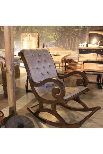 Mobisam Ahşap Tasarım Ahşap Sallanan Sandalye & Baba koltuğu & Emzirme Koltuğu