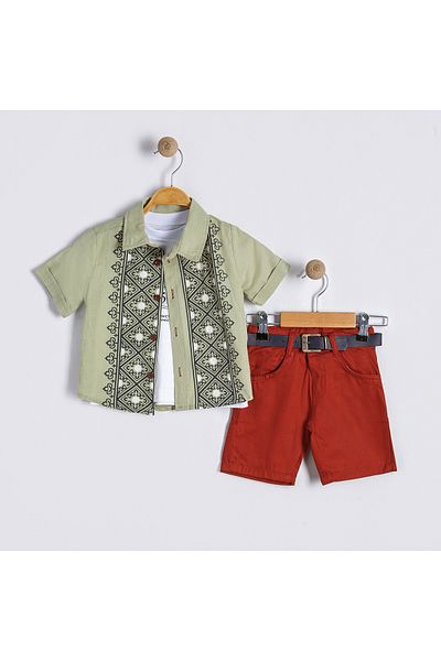 Bulut Baby Baby Boy-Child Summer, Holiday Shirt-T-Shirt-Shorts Set