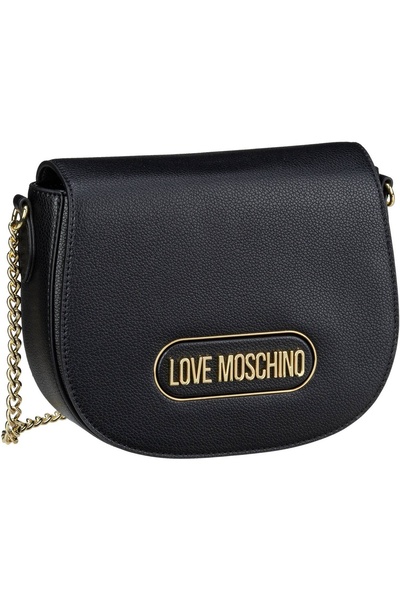 Love Moschino Satteltasche, abgerundete Plakette 4406