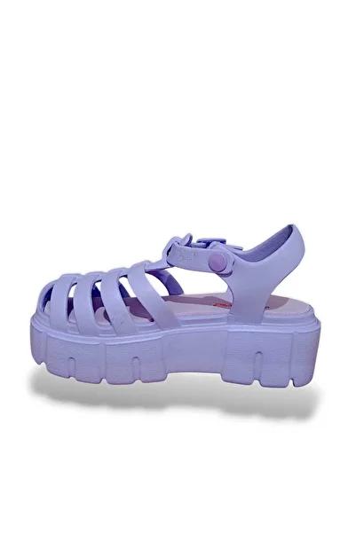 AkınalBella Lila Women's Sandals High Flat Heels Sea Shoes Beaches Unmissable Trend Sandals