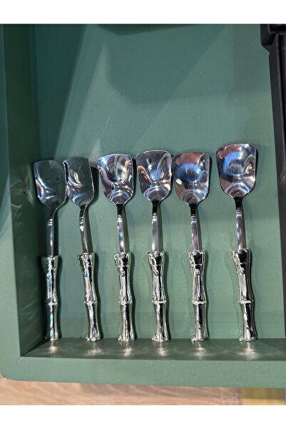 hediye Esterhomedecor 6 Bamboo Model Ice Cream Spoons