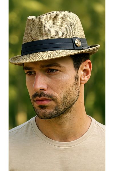 LAGRANZE Summer Straw Premium Jackson Fedora Men's Hat